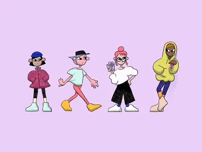 cool chix 2d animation character character design cool chix fashionistas