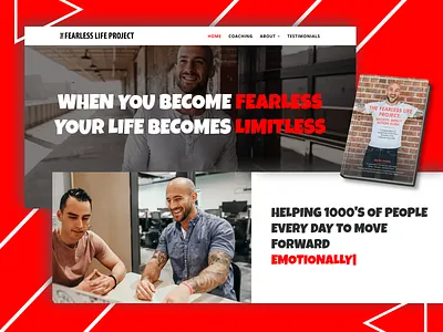 Website Design - Life Coach branding red web website