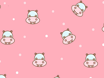 hippo background flat design graphic design illustration pattern vector