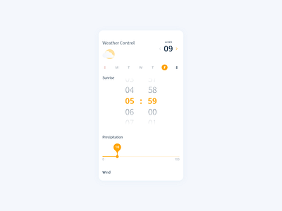 Daily UI Challenge #007 - Settings - Weather Control app app design application daily 100 daily 100 challenge design settings ui uidesign ux weather