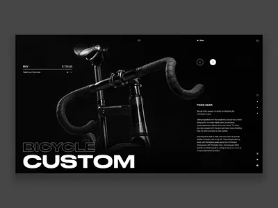 Bicycle custom concept website bicycle black design home page landing page minimal ui ux website