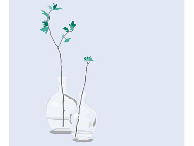 Glasses design drawing flat floral illustration vector