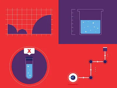 Science mixture 2d flat design graph illustration illustrator science vector