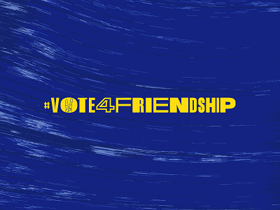 Vote For Friendship europe friendship hand logo poland sign typography vote wip