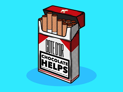 Chocolate cigarettes affinitydesigner belgium branding chocolate cigarettes cote dor design graphic illustration marlboro product ui vector