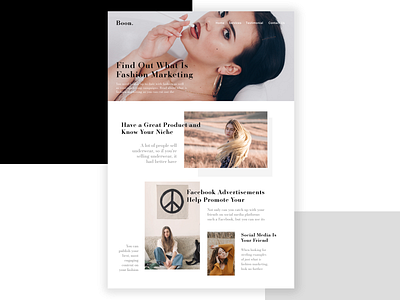 Fashion Blog blog design fashion ui user interface ux web design