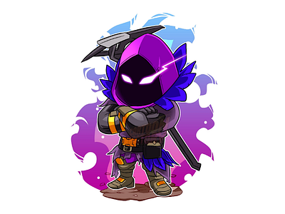 Fanart for Fortnite chibi character drawing cartoon