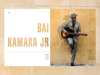 Musician Landing Page branding design landing page design musician simple ui uidesign yellow