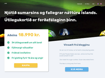 Travel Website design iceland travel ui web web design website