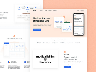 Enter – Home Page branding enter healthcare home page layout web website