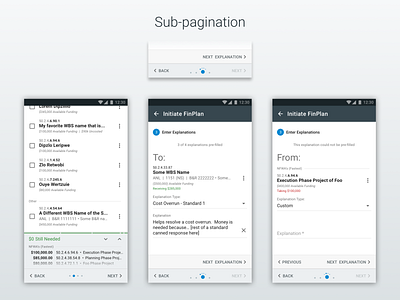 Sub-pagination