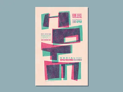 HOTM Poster #2 adobe bold color design dribbble flat flyer graphic design halftone illustrator logo pink poster poster design print procreate simple texture type typography