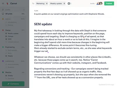 Multi-user post creation