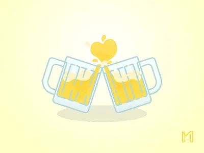 Cheers beer cheers illustration illustrator outline vector
