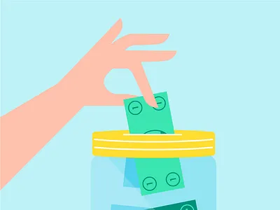 Illo for Joy app design do good editorial finance give back giving hand illo illustration illustrator joy money office volunteer