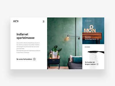 Frontpage for a paint company concept frontpage paint ui ux