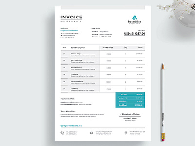 Invoice bill design excel invoice free invoice graphic design identity invoice invoice design invoice download invoice format invoice template modern business card templates word invoice