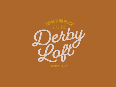 Derby Loft Logo airbnb logo bed and breakfast branding logo modern retro type typography