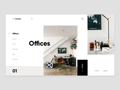 Loftinterior. design typography ui ux web website