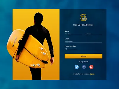 Sign Up Page Design clean dailyui design flat ui ux web website
