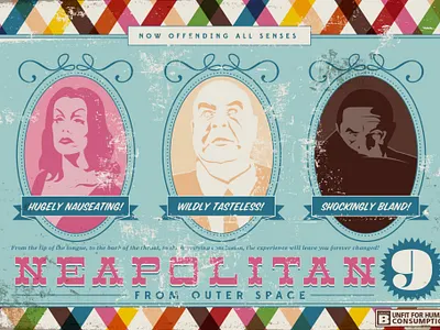 Neapolitan 9 From Outer Space design ice cream illustration neapolitan plan 9 plan 9 from outer space poster vector