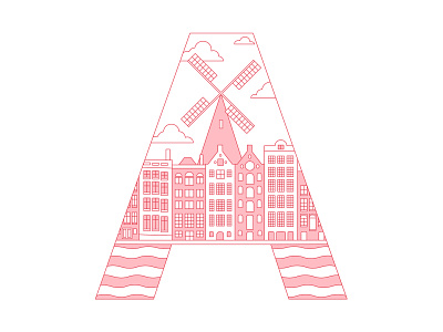 A (36 Days of Type) branding design flat icon illustration typography vector