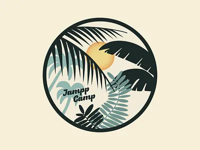 Beach Camp Sticker beach branding camp illustration sticker sticker design