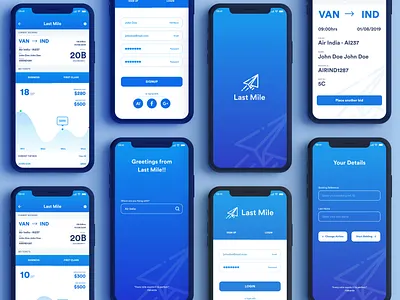 Last Mile app design app application application ui flight app ios mobile mobileapp ui ui ux designer uiux