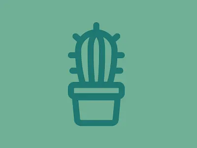 Carlos the Cactus cactus carlos foliage icon icon design icon designer icon illustration iconaday illustration plant pot