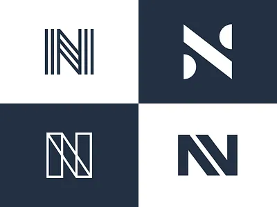Letter N icons abstract blue concept exploration icon ideas letter n letters logo shape simple text type