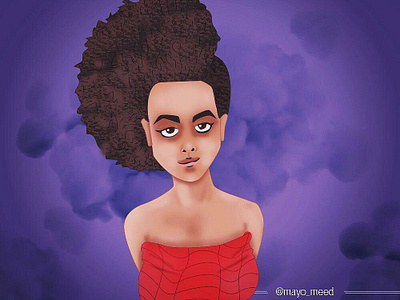 Wednesday african african american aina badejo art beautiful girl black branding cartoon charachter design cute art design girl illustration hot illustration mayomeed mayomide nigeria photoshop red woman illustration