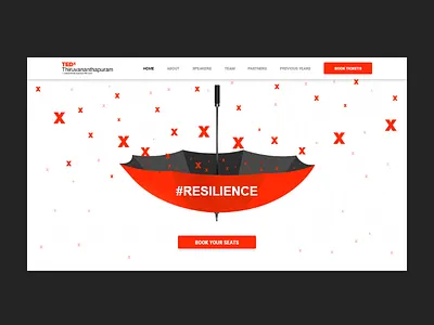 TEDx Thiruvananthapuram Website abstract abstract design branding hero image resilience ted tedx tedx thiruvananthapuram user inteface visual identity web design