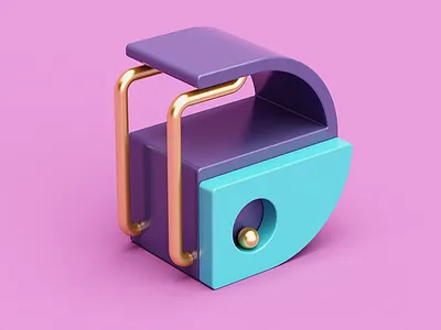 D 36 days of type 3d abstract c4d candy color fun gold isometric letter plastic