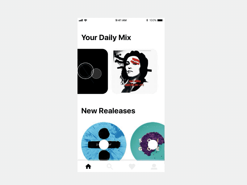 DailyUI07- music player dailyui uidesign