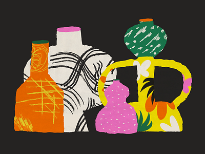 Vases design illustration