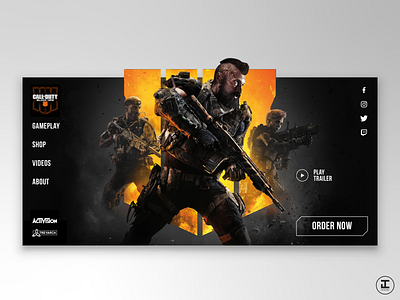 Call of Duty Black Ops 4 Home Screen Redesign Concept bebas neue black ops black ops 4 call of duty cod design design inspiration design trends illustrator interface design ui ui design uiux ux ux design