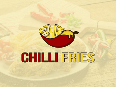 Logo design for Chilli Fries fast food truck brand identity color cmyk rgb creative artwork fast food logo flat minimal design fries chilli graphic design icon typography ui ux brand illustration unique business logo