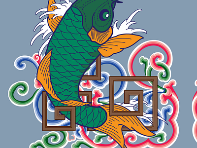 Fish design flat illustration vector