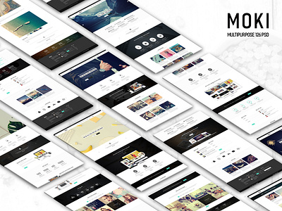 Moki - Multipurpose 126 PSD Template Showcase 99 2019 agency art blog bootstrap creative design concept design interface fullscreen home page interaction minimal personal web template portfolio resonsive grid trend ui design 2019 uiux web template website