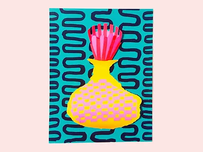 Paper Flower illustration paper pattern sketch study