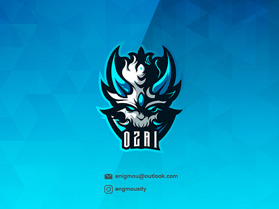 Ozai artwork branding design esport logo mascot logo mask simple