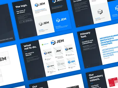 JEM Computers - Brand Guidelines 2019 art beauty branding branding agency design digital flat graphic happy new year icon illustration logo logomark poster soccer typography ui ux vector