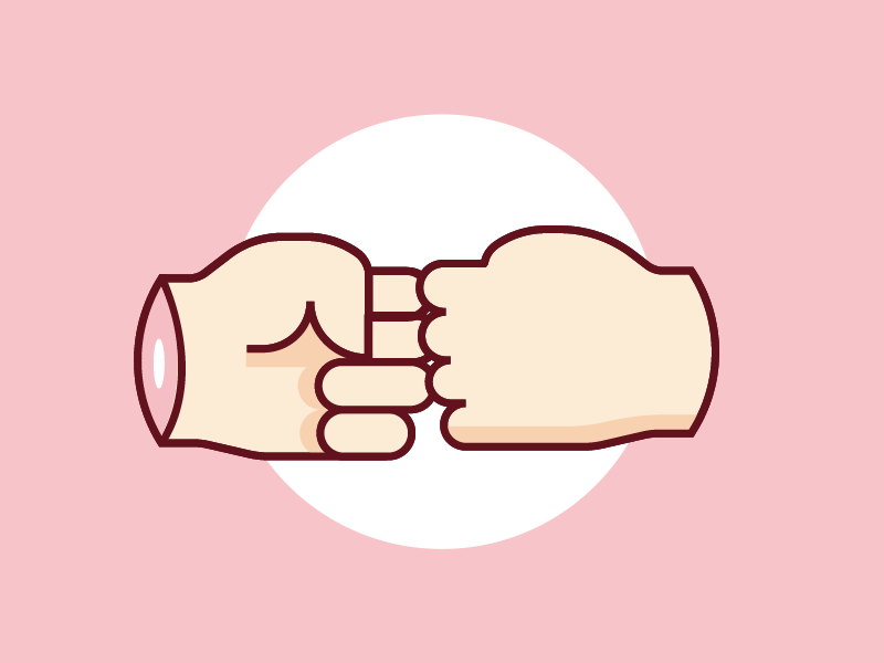 Lame Secret Handshake fistbump gif hands hello dribbble illuatration