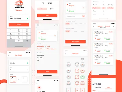 Travel app design app design flat layout ui ux