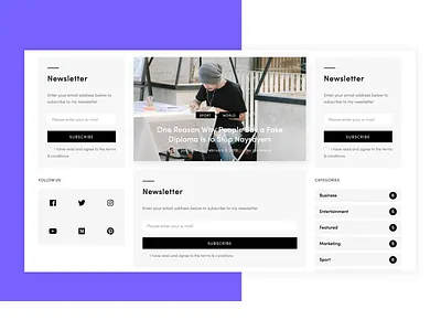 Newsletter Shortcode blog design ui ui ux ui ux design wordpress wordpress blog wordpress blog theme wordpress design wordpress development