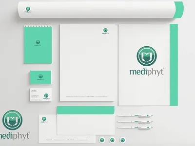 Mediphyt Full branding brand guidelines branding branding and identity branding design businesscard envelop logo