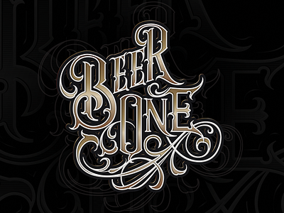 Beerone branding calligraphy classic custom lettering gold hand lettering handlettering handmade lettering logo logotype mark sign type typography vector vintage