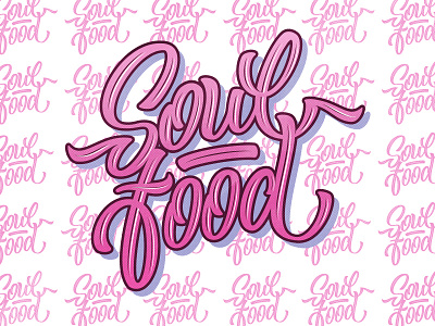 Soul Food handlettering lettering typography vector