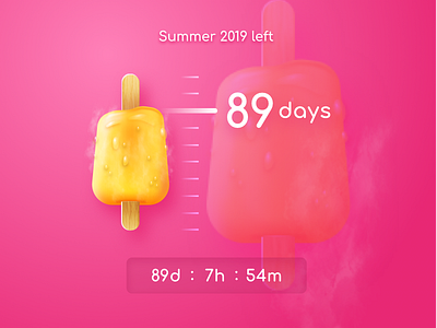 Сounter days to summer design illustration ui