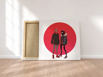 Peter Parker Miles Morales design illustration jordan marvel miles morales nike peter parker spider man spiderverse superheros vector